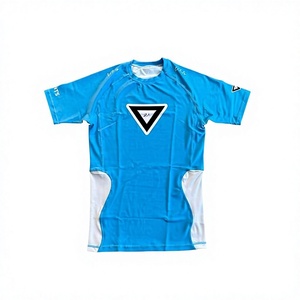 Rashguard MMA imprimé par sublimation de haute qualité pour hommes, rashguard de compression à manches courtes pour hommes BJJ avec panneau latéral - Product Image 5