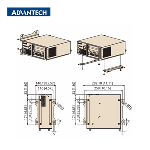 คอมพิวเตอร์อุตสาหกรรมขนาดกะทัดรัด Advantech AIMC-3202 แบบเข้าถึงได้จากด้านหน้า พร้อมโปรเซสเซอร์ Intel Core I7/i5/i3 - Product Image 3