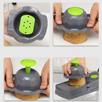 Handmatige 16-in-1 plastic voedselsnijder, uien- en groentesnijder, mandoline, fruitsnijder, multifunctionele groentesnijder