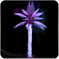 Schlussverkauf individuelles Design RGB Farbwechsel LED beleuchtete künstliche Kokosnuss-Palm-Lampe emittierend weißes Licht IP65-Rating