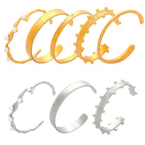 Brazalete Abierto Minimalista de Estilo Geométrico, Textura Tipo Encaje, Chapado en Oro, Casual/Deportivo - Product Image 5