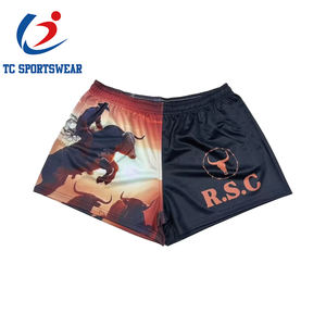 OEM Logo Rugby <span class=keywords><strong>pantaloncini</strong></span> da <span class=keywords><strong>calcio</strong></span> <span class=keywords><strong>per</strong></span> uomo donna stampa a colori su misura sublimazione palestra da corsa <span class=keywords><strong>pantaloncini</strong></span> Footy - Product Image 5