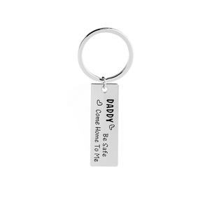 Portachiavi ZRM in Lega <span class=keywords><strong>di</strong></span> Zinco Impermeabile con Messaggio 'Daddy Be Safe Come Home to <span class=keywords><strong>Me</strong></span>' per Papà, Portachiavi per Auto - Product Image 1
