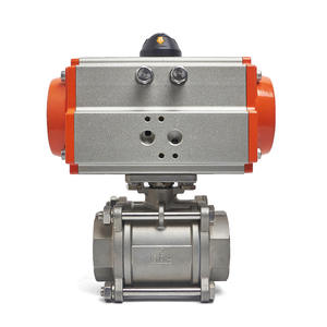 วาล์วบอลแบบเกลียวตรง Q611F-16P ทนความร้อนสูง ใช้ลม  ทำจากสแตนเลส 304 แบบสามชิ้นภายใน - Product Image 1