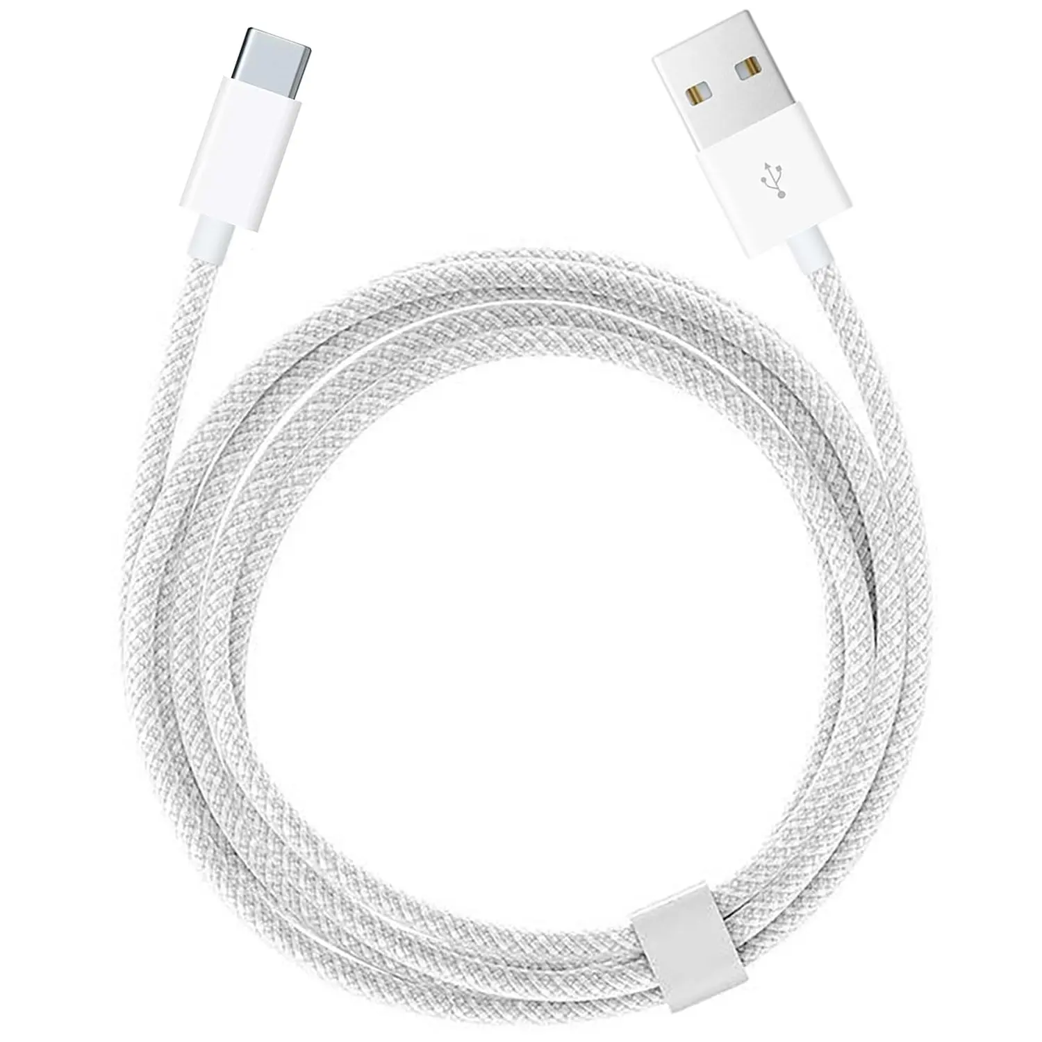 Cables USB tipo C trenzados de nailon personalizados de 3 pies, 6 pies y 10 pies, cables de fecha de sincronización de carga rápida 3a para iPhone