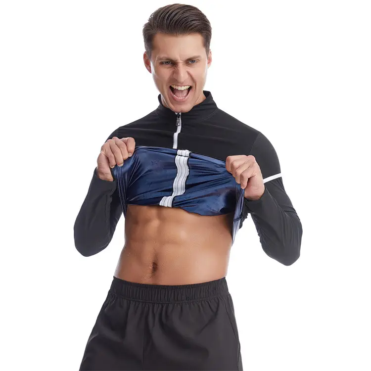 Hot Men Exercise Sweat Shirt Slimming Fitness Jacket Gym Wear Core Muscle Training Sauna Suits