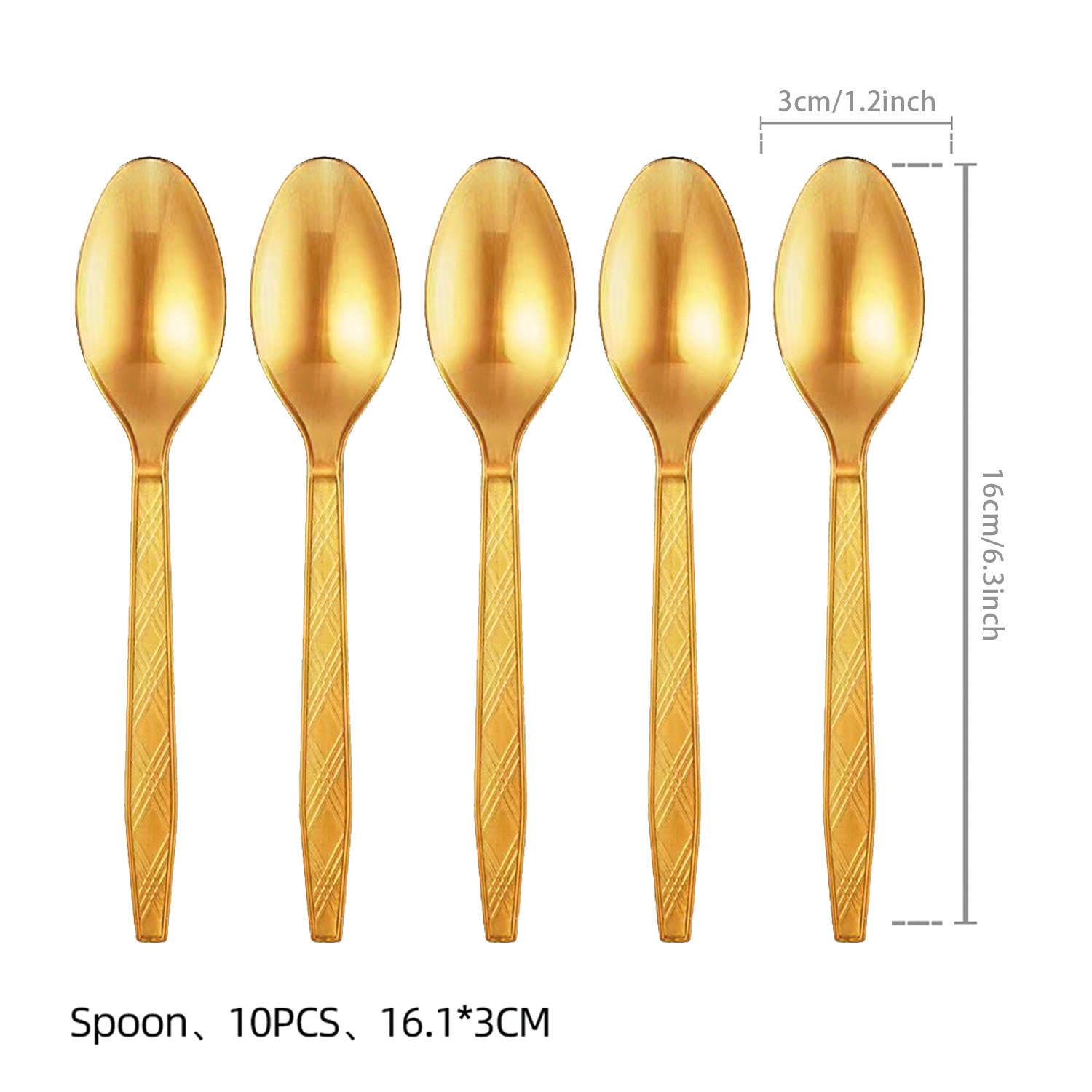 Cuchara de oro * 10 piezas