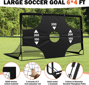 Portable Pop up <strong>Soccer</strong> Goal 6x4ft Backyard Training Equipment with <strong>Soccer</strong> Ball Complete Set of Accessories - Product Image 2