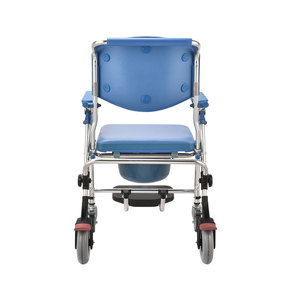 Chaise de toilette pliante à roulettes Wei Yikang avec siège et dossier pour personnes âgées et handicapées - Product Image 5