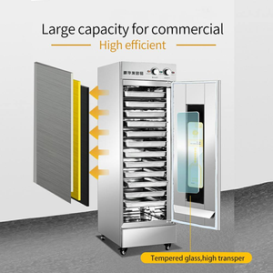 Máquina Fermentadora de Masa Eléctrica de Acero Inoxidable, Puerta Única, 6 Bandejas, Termostato Ajustable, Cesta <span class=keywords><strong>Vaporera</strong></span>, Calentamiento por Agua - Product Image 2