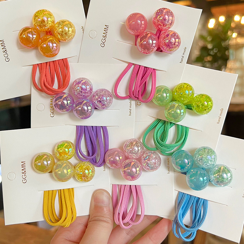 MYLULU Colorful Plastic Resin Fashion Big Bead Ponytail Knocker