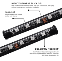 Kit d'éclairage d'ambiance extérieur pour voiture, bande lumineuse LED RGB Magic Color pour châssis, synchronisation musicale via application, télécommande