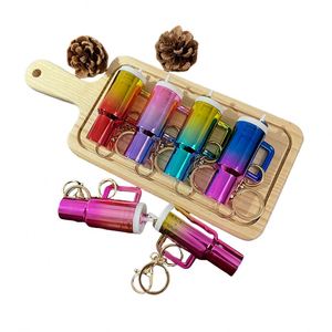 New Style <b>Mini</b> Cup Keychain Durian Cup Keyrings Lipstick Case <b>Backpack</b> Pendants Tumbler Cup Keyrings - Product Image 1