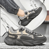 Baskets athlétiques à la mode pour hommes chaussures de course à pied décontractées chaussures de marche à lacets imperméable respirant tendance de la mode pour l'hiver