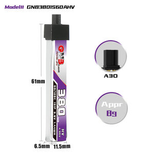 GAONENG GNB 1S 380mAh 3.8V 60C Tête plastique A30 HV RC LiPo Batterie Inductrix FPV BNF BLADE Horizon <span class=keywords><strong>eflite</strong></span> Upgraded from 300MAH - Product Image 2