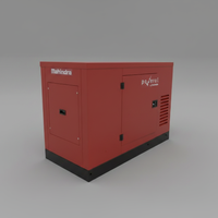 Ensemble de DG silencieux 15KVA/12KW comprenant un moteur Mahindra make 3255 GM C2 couplé à un alternateur de marque 15KVA, 230V LS