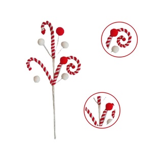 Palillos de tallo en forma de bastón de caramelo ornamental suave duradero y reciclable ecológico artificial para decoración de fiesta en casa de Navidad - Product Image 5