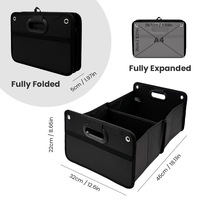 Organisateur de coffre de voiture pliable LC, boîte de rangement 35L en tissu Oxford 600D, organisateur de coffre arrière avec poignées pour SUV, berline, véhicule