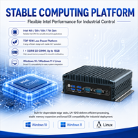 Mini PC Compacto Sin Ventilador con Doble LAN, 2 COM, USB, HD, VGA, MSATA, SATA SSD para Kiosco, Automatización, Gateway, Compatible con Windows y Linux