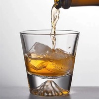Verre à whisky haut de gamme de 10 oz, motif montagne enneigée, pour les amateurs de bar à domicile et les connaisseurs de spiritueux