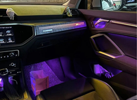 Convient aux Audi A6/A4/A3/A5/Q5/Q3/Q2/Audi C7/C8/B8/B9, éclairage d'ambiance, 64 couleurs irisées, éclairage d'ambiance intérieur de la voiture