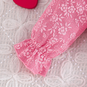 ชุดเซ็ตสองชิ้นสำหรับเด็กผู้หญิงลายดอกไม้สวยงามประดับโบว์และกระดุม เสื้อผ้าเด็กสุดหรูสำหรับงานปาร์ตี้ - Product Image 4