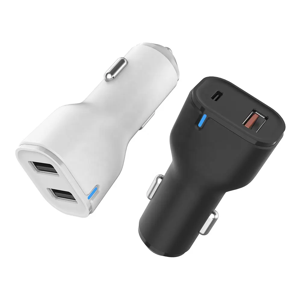 Car charger PD 18w 20w adapter oem dual usb type-c QC3.0 fast car phone charger usb c fast usb car charger for iphone