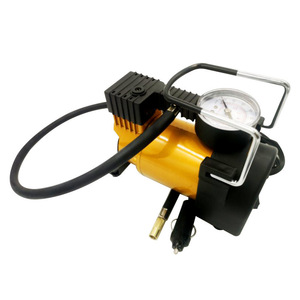 Car Tire Inflator 12V Portable Electric Metal Single Cylinder With Pressure Gauge For Vehicle Emergency Use - Product Image 1