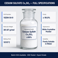 Sulfat Cesium 99% Cs2SO4 CAS 10294-54-9 Bubuk Putih untuk Reagen Penelitian Kimia