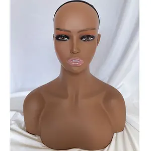 Đầu Ma-nơ-canh Với Mặt Trang Điểm Và Vai Hiển Thị Manikin Head Bust Cho Tóc Giả, Trang Điểm, Mũ, Phụ Kiện Làm Đẹp Kính Râm