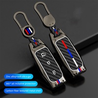 Étui à clés en silicone en alliage de zinc pour voiture Ford Fusion Mondeo Mustang F-150 Explorer Edge 2017 2018 Protection de clé de style de voiture