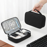Étui de transport rigide antichoc pour accessoires électroniques, pochette de rangement grande capacité, sac de voyage pour câble de chargeur