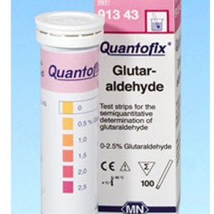แถบทดสอบกลูตาราลเดไฮด์ Quantofix 0.5-2.5% แบบกึ่งปริมาณ สำหรับการควบคุมอุปกรณ์ทางการแพทย์ - Product Image 2