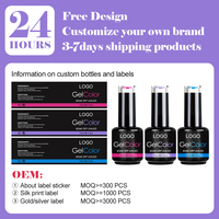 Vernis Gel Semi-Permanent Marque Blanche Cosmétiques Produits pour Ongles Vernis Gel UV Flacon OEM Prix de Gros avec 3000 Couleurs