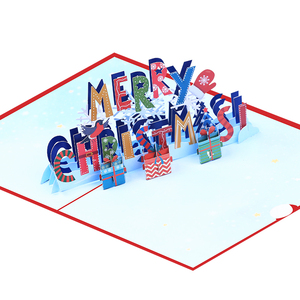 Biglietto di <span class=keywords><strong>auguri</strong></span> Pop-Up tridimensionale di buon natale nuova carta regalo per le vacanze fatta di carta per molti compleanno del giorno del papà amore - Product Image 4