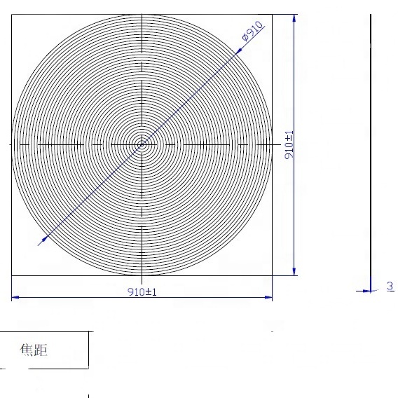 910x910 мм F700 PMMA материал большая линза Френеля для солнечного концентратора
