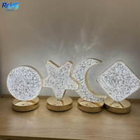 Lampe de chevet LED moderne sans fil, veilleuse étoile en cristal, fonctionnant sur piles, cadeau romantique, pour chambre à coucher, créative