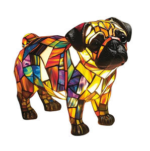 Style moderne Nouveau Chien Série Résine Ornements LED Veilleuse Art Animal Statue Creative Home Desktop Décoration - Product Image 5
