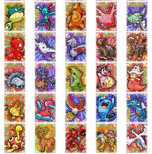 Nouvelles cartes métalliques carrées d'art de bande dessinée Pokémon, collection limitée rare <span class=keywords><strong>Pikachu</strong></span> Gengar Eevee, jouets pour enfants, cadeaux - Product Image 3