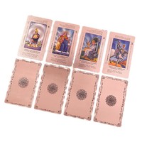 Offre Spéciale : Jeu Complet de Cartes Oracle Rose et Tarot Anglais/Russe avec Manuel, Étanche, Estampage Doré, Jeu de Société
