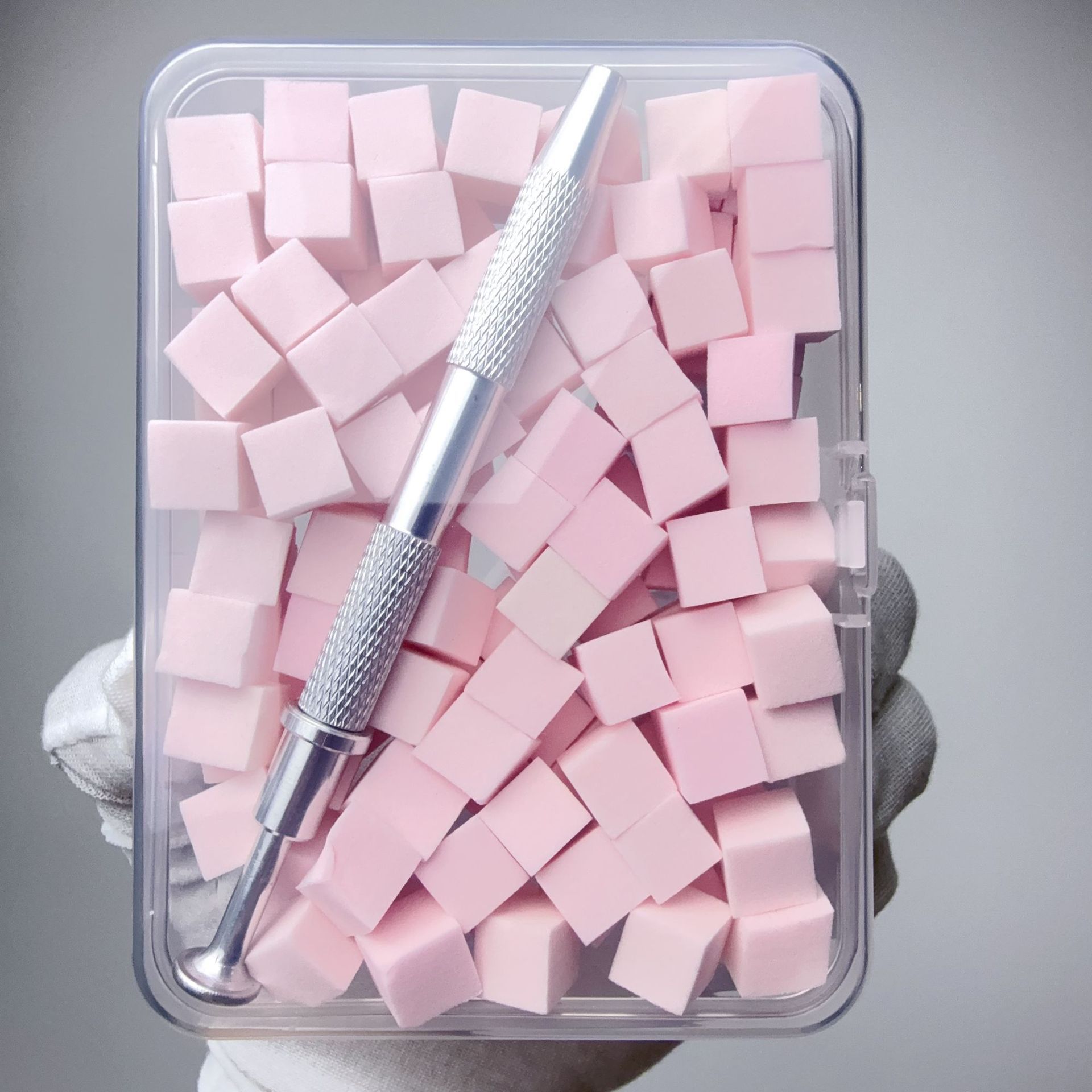 Pai pai cotton 100 pieces boxed with pen [pink]