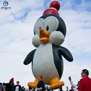 户外动物卡通游行气球巨型充气企鹅吉祥物氦气球