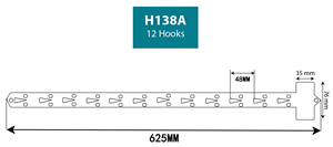 Exhibidor Colgante Robusto, Seguro y Ecológico de PP con 12 Ganchos para Presentación de Mercancía en Supermercados, Fácil Instalación, Modelo Hookei RTS - Product Image 6