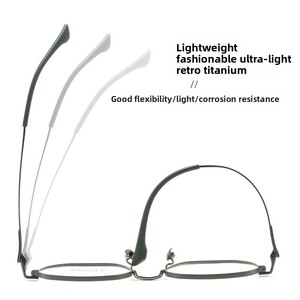 <span class=keywords><strong>Lunettes</strong></span> de myopie pour femmes Danyang, monture fine vintage, ultra-légères en titane, forme hexagonale, petite taille, monture simple - Product Image 4
