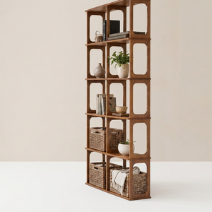 <b>Modern</b> Wooden Cubby <b>Shelf</b> 6-Tier Freestanding Backless Bookcase for Living Room Home Office - Product Image 1