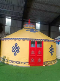 Tenda Yurt in Bambù da 6M, Spazio Privato Confortevole, Tela in <span class=keywords><strong>PVC</strong></span> Oxford Impermeabile, Casa Decorativa per Uso Tutto l'Anno - Product Image 3