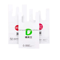 Sacs en plastique transparents personnalisables de T-shirt de LDPE de HDPE poly sacs imprimés jetables de supermarché pour des expositions