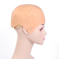 Bonnet chauve d'Halloween Peau chauve Tête épaisse en latex Tête de mort Perruque chauve Chapeau de déguisement Halloween Cosplay Chapeaux pour enfants et adultes