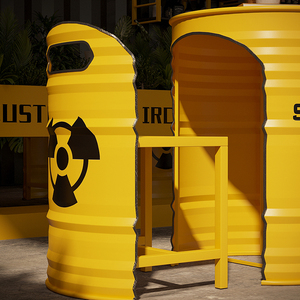 Conjunto de <span class=keywords><strong>Mesa</strong></span> y Sillas de Bar Extensible de Metal Hierro Estilo Antiguo Moderno con Diseño de <span class=keywords><strong>Barril</strong></span> de Aceite, Sofá Duradero y Ecológico para Comedor Exterior, Dormitorio y Hoteles - Product Image 6