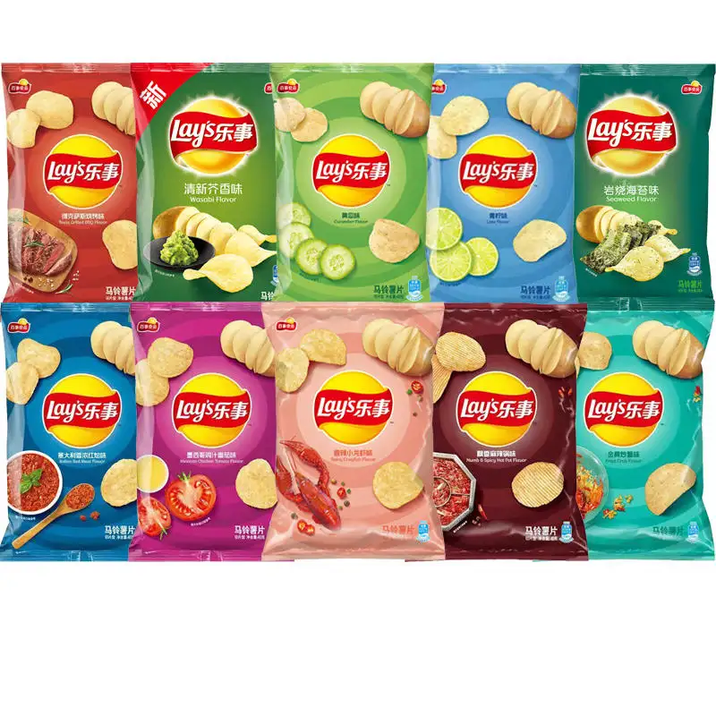 Wholesale Best Selling Exotic Snacks Lays Potato Chips 135g*14 Bags Fruit & Vegetable Snack